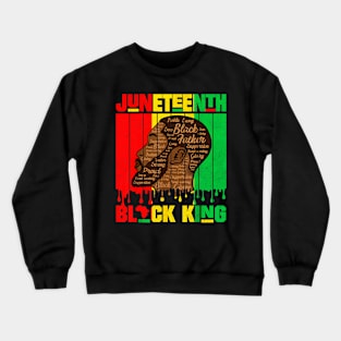 Juneteenth Black King Freedom Menalin 1986 African Men Crewneck Sweatshirt